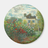 アルジェンティーユのモネ絵画アーティストガーデン マグネット (正面)