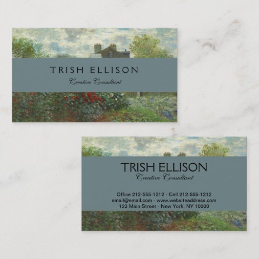 アルジェンティーユのモネ絵画アーティストガーデン 名刺 (正面/裏面)