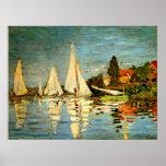 アルジェンティーユのレガタス・モネ ポスター<br><div class="desc">有名な絵画by Claude Monet,  Regatas at Argenteuil</div>