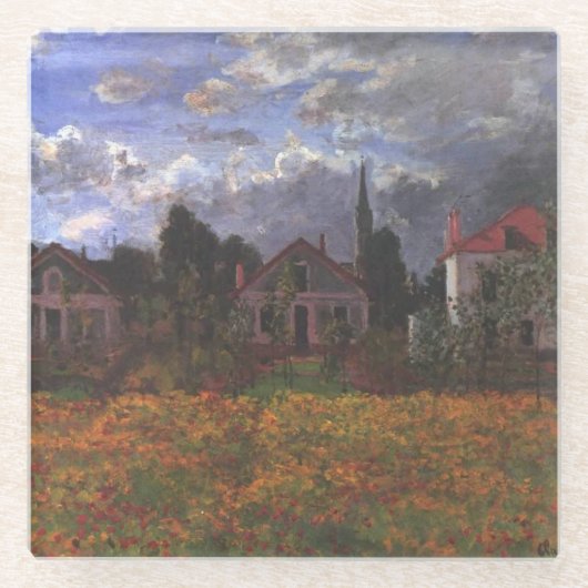 アルジェンティーユの家 – Claude Monet - 1873 ガラスコースター (正面)
