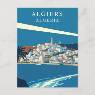 アルジェ,アルジェリアレトロ旅行芸術 ポストカード