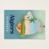 アルジェ・アルジェリア地図の旅行ポスター (裏面)