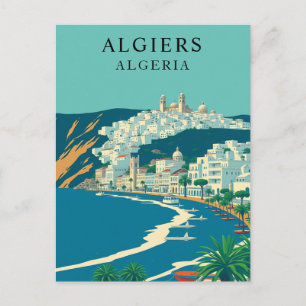 アルジェ、アルジェリア・ヴィンテージ旅行アート ポストカード