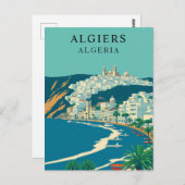 アルジェ、アルジェリア・ヴィンテージ旅行アート ポストカード (正面/裏面)