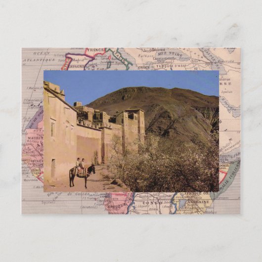 アルジェ、城壁町、南モロッコ ポストカード (正面)