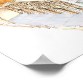 アルジャフェリア。サラゴサ・スペイン。イスラム宮殿。 ポスター (角)