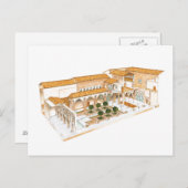 アルジャフェリア。サラゴサ・スペイン。イスラム宮殿。 ポストカード (正面/裏面)