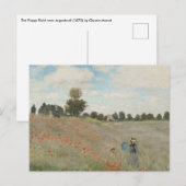 アルジャントゥイユのケシ畑（クロード・モネ） ポストカード (正面/裏面)