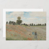 アルジャントゥイユのケシ畑(クロード・モネ) 招待状 (正面/裏面)