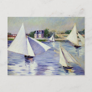 「アルジャントゥイユのセーヌ川の帆船」-  Gustave Caillebotte ポストカード