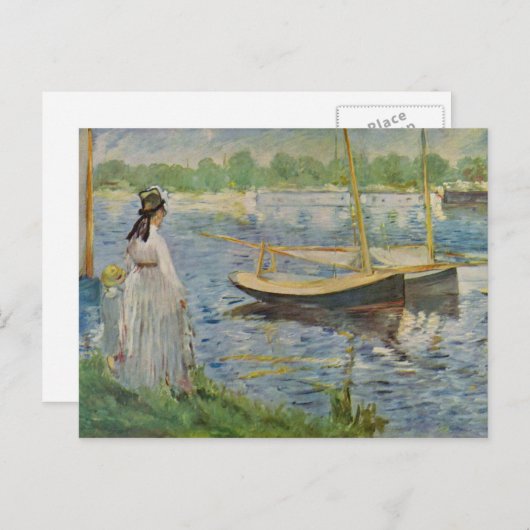 アルジャントゥイユの堤防(Édouard Manet) ポストカード (正面/裏面)