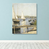 アルジャントゥイユの帆船(Gustave Caillebotte作) キャンバスプリント (インサイチュ (ウッドフロア))