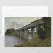 アルジャントゥイユの鉄道橋 (モネ作) 便箋 (正面/裏面)