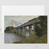 アルジャントゥイユの鉄道橋 (モネ作) 便箋 (正面/裏面)