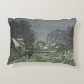 アルジャントゥイユの雪（クロード・モネ） アクセントクッション (裏面)