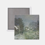 アルジャントゥイユの雪（クロード・モネ） マグネット (正面/裏面)