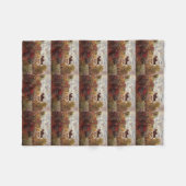 アルジャントゥーユの太陽のヴィンテージの花のmonetの庭 フリースブランケット (正面(横))