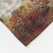 アルジャントゥーユの太陽のヴィンテージの花のmonetの庭 フリースブランケット (角)