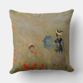 アルジャントゥーユの近くのクロード・モネ|の野生のケシ、 クッション (裏面)