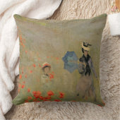 アルジャントゥーユの近くのクロード・モネ|の野生のケシ、 クッション (ブランケット)