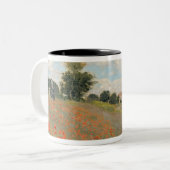 アルジャントゥーユの近くのクロード・モネ|の野生のケシ、 ツートーンマグカップ (正面左)
