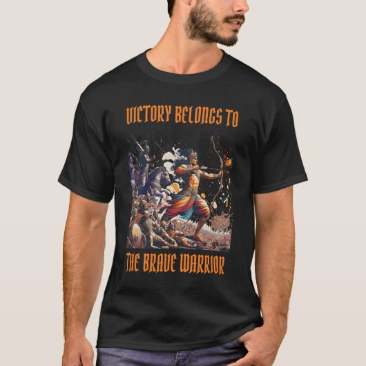 アルジュナザウォリアメンズブラック Tシャツ (正面)