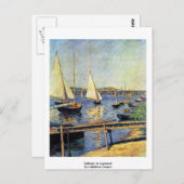 アルジュンテュイユの帆船（Gustave Caillebotte） ポストカード (正面/裏面)