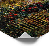 アルジ絵画ンテウイルの彼の庭でモネの ポスター (角)