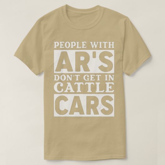 アルスの人は牛車に乗らないおもしろいSarc Tシャツ (デザイン正面)