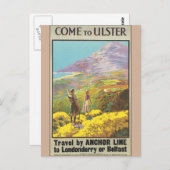 アルスターのヴィンテージ旅行ポスターに来られる ポストカード (正面/裏面)