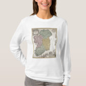 アルスターの地域を示すアイルランドの地図 Tシャツ (正面)