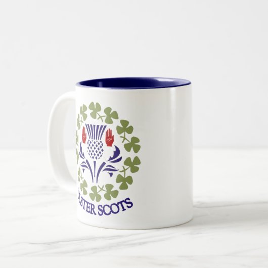 アルスタースコットアザミ及びシャムロックのマグ ツートーンマグカップ (正面左)