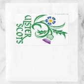 アルスタースコット麻とアザミデザイン 長方形シール (バッグ)