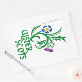 アルスタースコット麻とアザミデザイン 長方形シール (封筒)