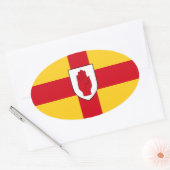 アルスター国旗 楕円形シール (封筒)