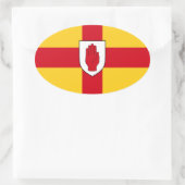 アルスター国旗 楕円形シール (バッグ)