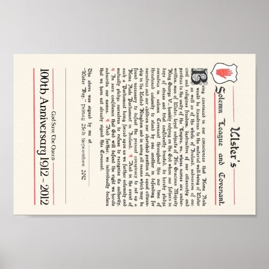 アルスター契約 ポスター (正面)