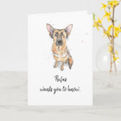 アルステーション・ファザカスタマイズー・デイ・ドイツ・シェパード  カード (黄色い花)