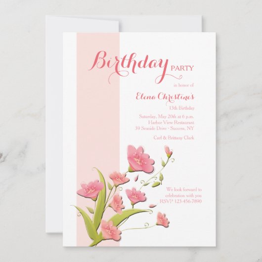 アルストロメリアフラワーズ招待状 招待状 (正面)