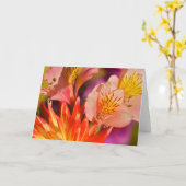 アルストロメリア属の挨拶状 カード (黄色い花)