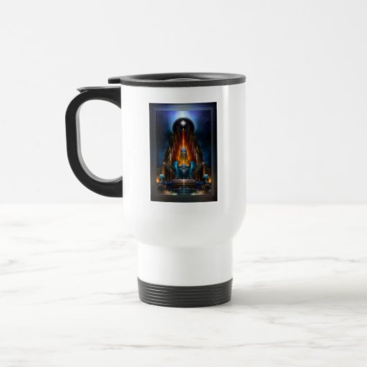 アルセチア・フラクタルアートの黄金のビジョン トラベルマグ (左)