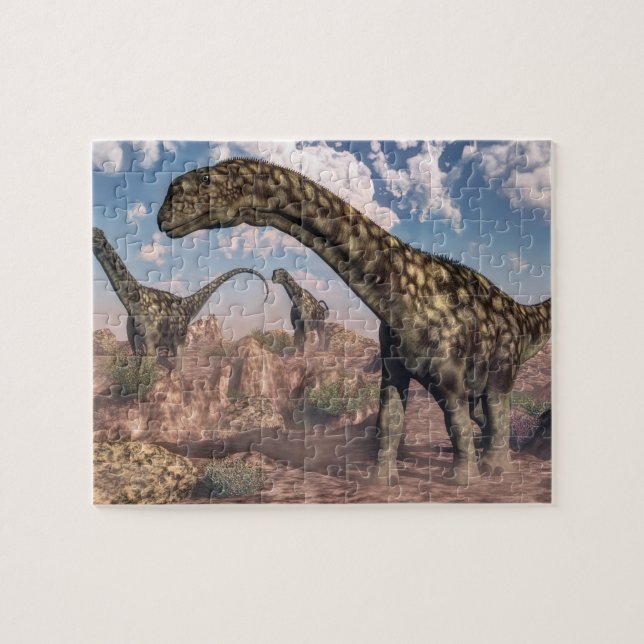 アルゼンチノサウルスの恐竜- 3Dは描写します ジグソーパズル (横)