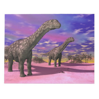 アルゼンチノサウルス恐竜 – 3D 描写 ノートパッド