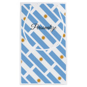 アルゼンチパーソナライズされたン国旗を持つ抱き枕 スモールペーパーバッグ (裏面)