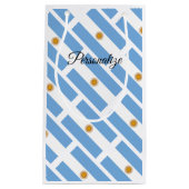 アルゼンチパーソナライズされたン国旗を持つ抱き枕 スモールペーパーバッグ (正面)