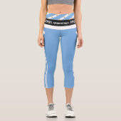 アルゼンチンおよびアルゼンチン国旗ファッション、フィットネス、スポーツ カプリレギンス (正面)