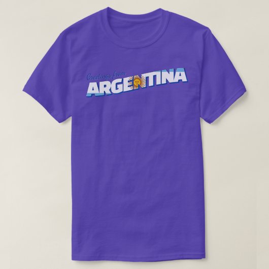 アルゼンチンからの挨拶ヴィンテージスタイルレトロスープ Tシャツ (デザイン正面)