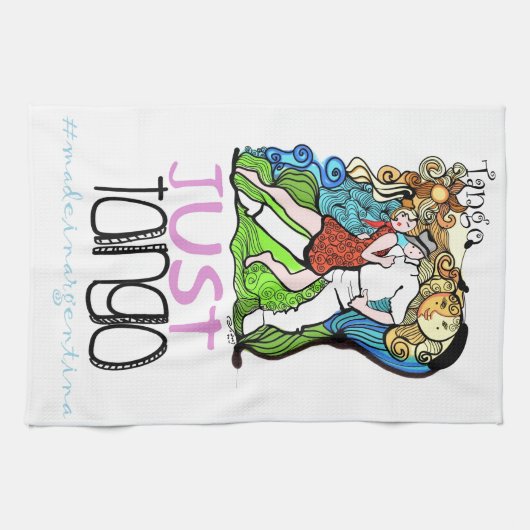 アルゼンチンでなされるちょうどタンゴ キッチンタオル (横)