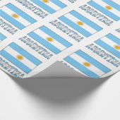 アルゼンチンとアルゼンチンの国旗 ラッピングペーパー (角)