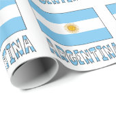 アルゼンチンとアルゼンチンの国旗 ラッピングペーパー (ロールコーナー)